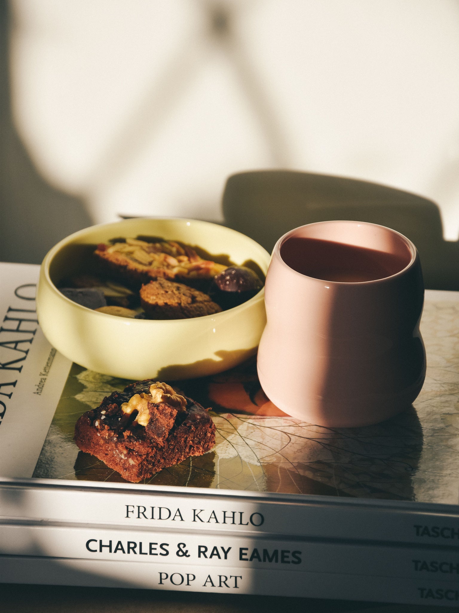 Set aus Kinderbecher & Kinderschüssel Rosé/Limone