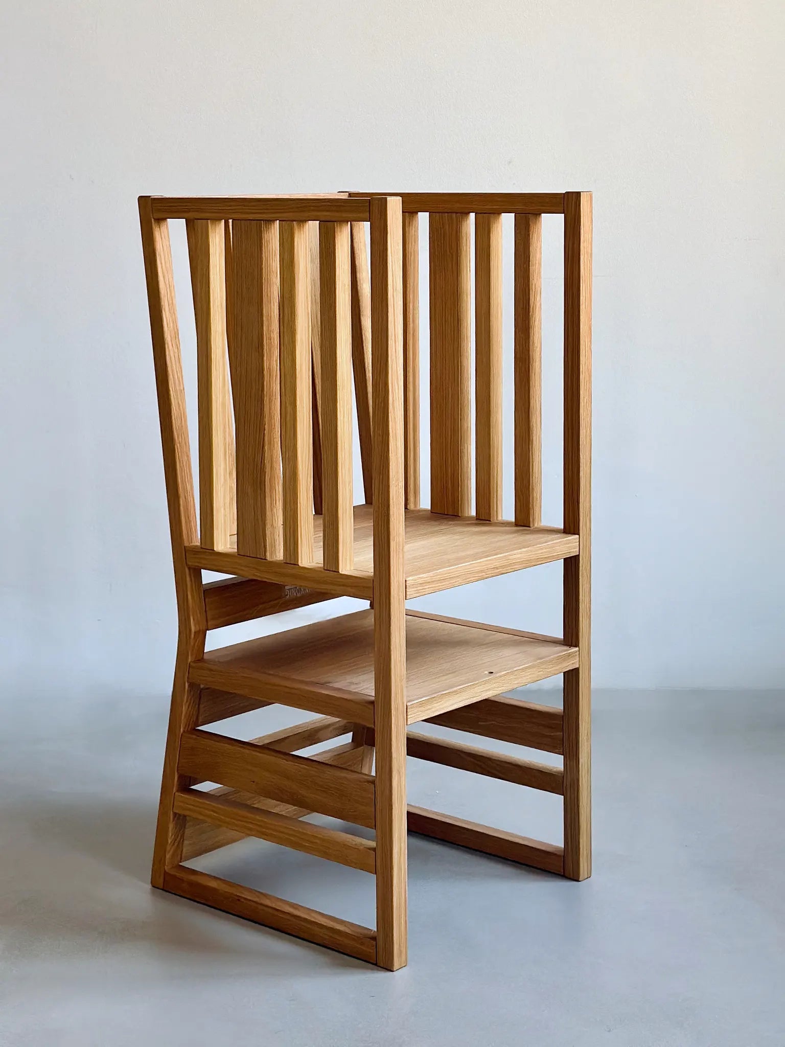 ZAUNKÖNIG® Lernturm Basic aus massiver Eiche – mutwachsender Lernturm für Kinder